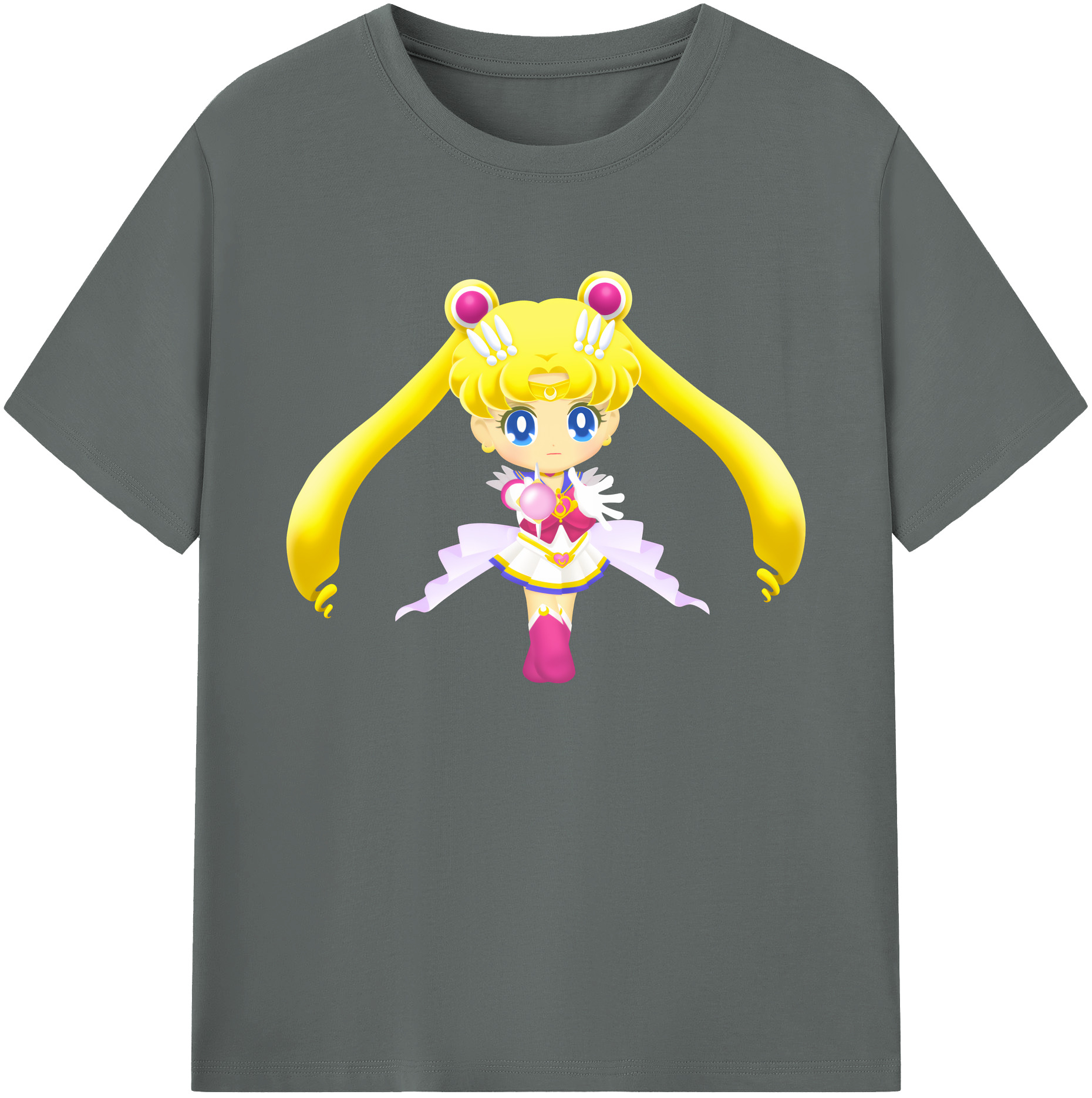 （画像用） 美少女戦士セーラームーン 月野 うさぎ つきの うさぎ Sailor Moon Tsukino Usagi 綿100％ メンズ半袖Tシャツ｜肌触りやわらか＆通気性